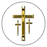 DAROUND 517 GD WT Gold 3 Crosses White Background copy